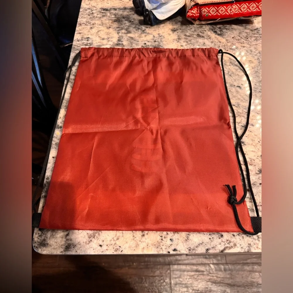 2pc Football Drawstring Backpack Set